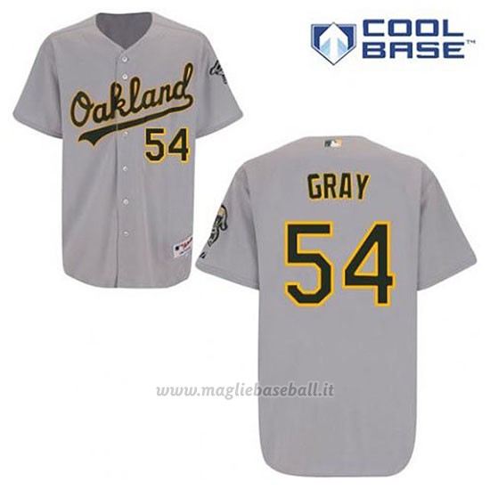 Maglia Baseball Uomo Oakland Athletics Sonny Grigio 54 Grigio Cool Base